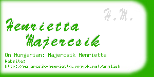 henrietta majercsik business card